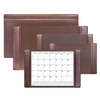 Dacasso Chocolate Brown Leather Desk Pad w/ 2022 Calendar Insert, 25.5 x 17.25 PR-3440